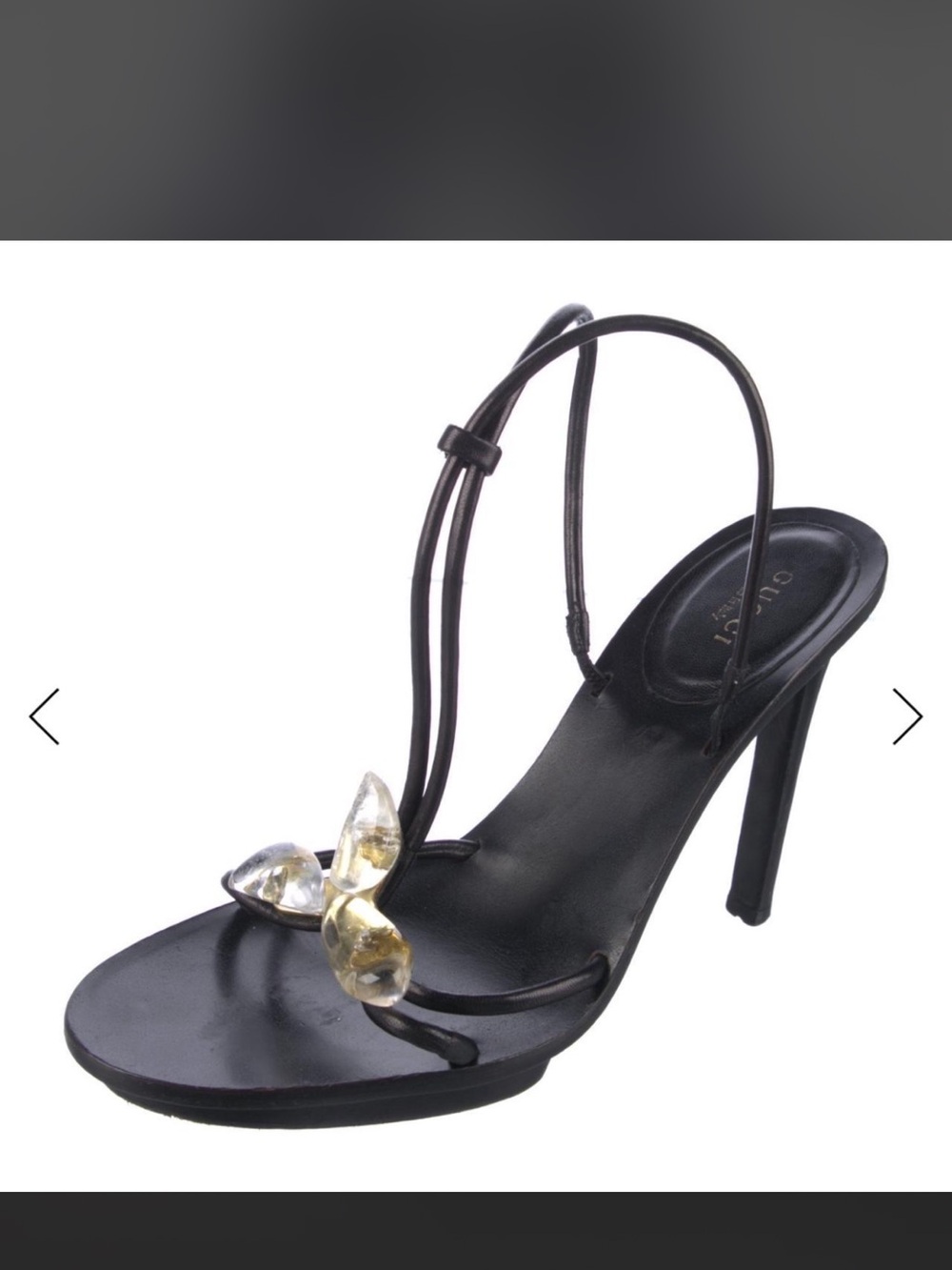 Gucci crystal embellished black heels vintage rare - Picture 5 of 5